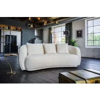 KAWOLA 3-Sitzer RADA, Sofa Couch Stoff cremeweiß 209x109 cm