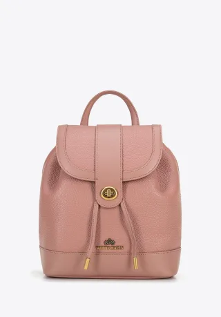 Wittchen Damen-Lederrucksack mit Kordelzug, Rosa, Naturleder