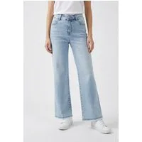 MAC Weite Jeans DREAM WIDE mit Fransen am Saum