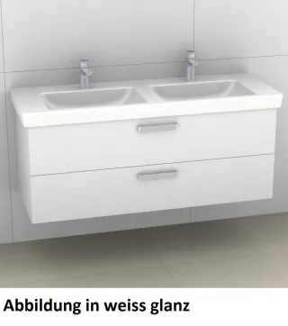 Artiqua 414 Waschtischunterschrank für Subway 2.0 7175D1 Weiß Hochglanz Select, 414-WU2L-V76-7160-12 414-WU2L-V76-7160-125