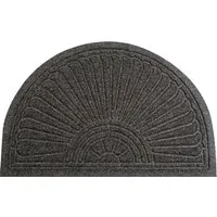 wash+dry by Kleen-Tex Fußmatte DUNE Halfmoon dark grey, halbrund, Höhe: 8 mm, Schmutzfangmatte, rutschhemmend, In- und Outdoor geeignet, waschbar