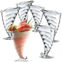 Bormioli Rocco Eisschale 6er Set Eis-/Dessertbecher Fortuna klar, Glas 32,0 cl H. 18,0 cm, Glas