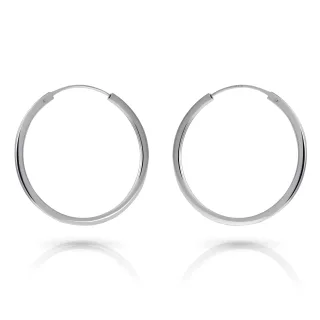 Orphelia 'Agata' Creolen für Damen aus 925er Sterlingsilber - Silber ZO-7552