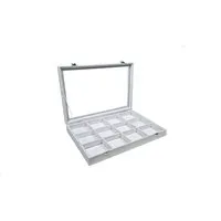 Yudu Schmuckkasten Schmucklade Schmuckkasten Schaukasten mit Glasdeckel Weiss