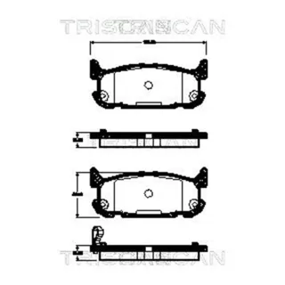 Triscan Bremsbel?ge hinten Mazda MX-5 2