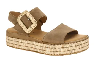 Gabor Damen Sandalette 84.562 - Braun Peanut Echtleder Riemchensandale