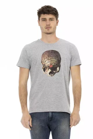 Grau Skull T-Shirt Kurzarm
