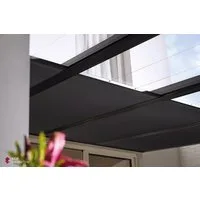 terrassana Dachfensterplissee Splendid Unterglasplissee für Terrassenüberdachungen, Führungsschienen, Magnetband, Flache Einheit, modernes Design