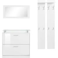borchardt Möbel Garderoben-Set Finn, (Set, 3-St), mit Glasablage