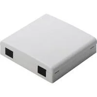 FTTH Anschlussdose, für 2x SC Simplex, LC Duplex weiß, 2x Spleißhalter