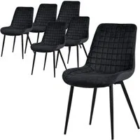 ML-DESIGN Polsterstuhl Esszimmerstühle mit Rückenlehne moderne Design Lounge mit Metallbeinen (6 St), Wohnzimmerstuhl Esstischstühle 6er Set Küchenstuhl Samt