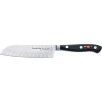 Premier Eurasia Santoku Kullenschliff, 18cm, Messer schwarz/silber