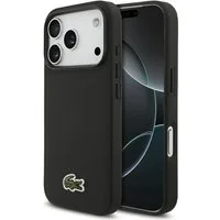 Lacoste Handyhülle iPhone 17 Pro Iconic Petit Pique sinople dunkelgrün Logo Magsafe 6,3 Zoll, Kantenschutz