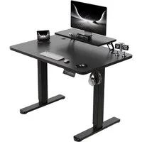 HOMALL Schreibtisch Höhenverstellbarer Schreibtisch mit Monitorständer 120/140/160cm