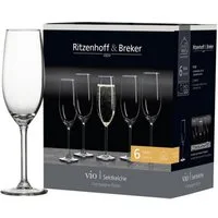 Ritzenhoff & Breker Sektglas, 6-tlg., Glas
