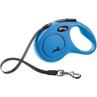 flexi Flexileine FLEXI Rollleine New CLASSIC Gurt - 5m, bis 15kg Farbe: Blau