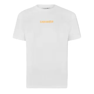 Lacoste - T-Shirt für Herren, Baumwollmischung, Übergroß, kurzärmlig (Weiß)