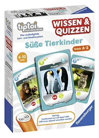 Ravensburger 00767 - tiptoi: Wissen und Quizzen: Süße Tierkinder