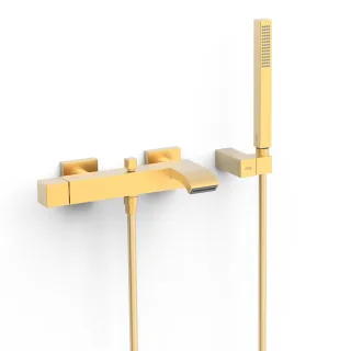 Tres Einhebel Wannenmischer Mit Schwallauslauf Anti Kalk Messing Handbrause , 0071700203OM 0071700203OM
