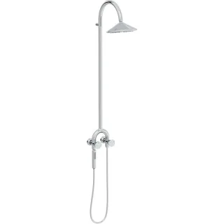 VitrA Liquid Duschsystem A47219 AP, mit Thermostatarmatur und Handbrause, chrom