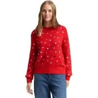 TOM TAILOR Denim Strickpullover mit Stickereien