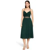 Vera Mont Cocktailkleid Damen mit Wasserfallausschnitt Stickerei