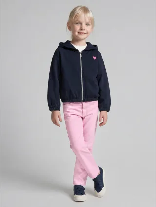 tom tailor kids - Cropped Hoodie Sweatjacke mit Stickerei sky captain blue - Gr. - 110