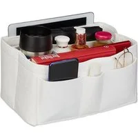 relaxdays Handtasche Taschenorganizer Handtasche Filz weiß, S