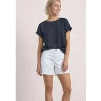 STREET ONE Shirttop 2-in-1 Sommershirt aus Chiffon mit Boat Neck