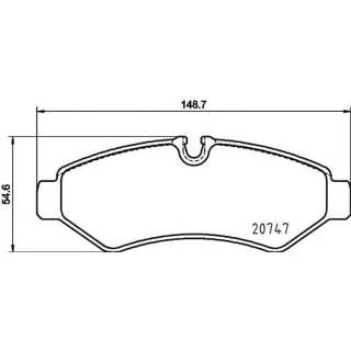 Hella Bremsbel?ge hinten Mercedes Esprinter Sprinter