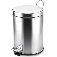 CkeyiN Pro Mülleimer Edelstahl,5L,Tretmülleimer,Mülleimer mit Inneneimer,mit Softclose, Kosmetikeimer, für Bad Badezimmer Toilette Küche Büro