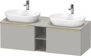 Duravit D-Neo Konsolenwaschtischunterbau wandhängend Betongrau Matt 1400x550x459 mm - DE4950B3407000 DE4950B34070000