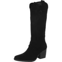 Ital-Design Damen Cowboyboots Western Sommerboots (88843704) Blockabsatz Stiefel in Schwarz