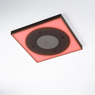 Steinberg Serie 390 Regenpaneel 2 Strahlig mit LED 600x600x45mm, matt black, 3906630S 3906630S