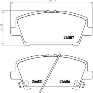 Hella Bremsbel?ge vorne Honda Civic 8