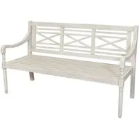 osoltus Gartenbank Sensline Gartenbank Louis 3 Sitzer Sitzbank Akazien Holz grau