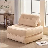 LITBIRD Schlafsofa faltbar, 4-in-1 Multifunktionssofa, Sitzsack-Sofa, Relaxsessel, 1 Teile, Spielsofa & Gästebett für kleine Räume
