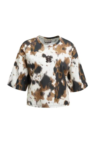 Smith&Soul - Boxy Cropped T-Shirt AOP offwhite print - Gr. - S