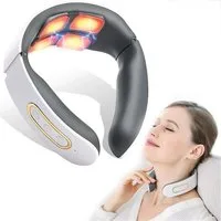 MOPUEA Nacken-Massagegerät Elektrisches Nackenmassagegerät mit Wärmefunktion kabellos 6 Modi, Massagegerät, Kabelloses Nackenmassagegerät mit Wärme und 6 Modi, Kabellos, Wärmefunktion, kompakt, ergonomisch, tragbar