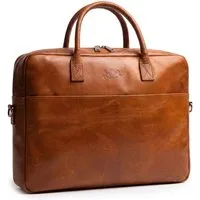 SID & VAIN Messenger Bag Cedar echt Leder Umhängetasche 15 Zoll Laptop, Arbeitstasche Businesstasche Damen Herren Aktentasche Herren braun