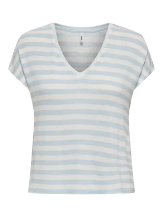 ONLY - ONLLIRAN S/S V-NECK LOOSE TEE JRS Cloud Dancer - Gr. - L