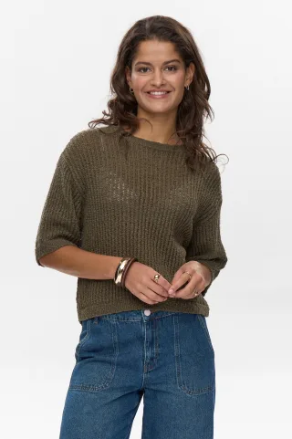 Nümph - NUMIRANDI SS PULLOVER grape leaf - Gr. - M