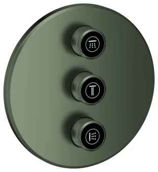 GROHE 3-fach Unterputz-Ventil Grohtherm Smart Control 29122 rund satin graphite, 29122MG0 29122MG0
