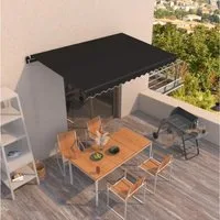 vidaXL Markise Markise Manuell Einziehbar 450x350 cm Anthrazit