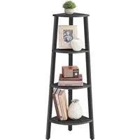 VASAGLE Eckregal, Bücherregal, mit 4/5 Ebenen, H: 125/159cm, mit Stahlrahmen
