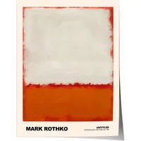 JUSTGOODMOOD Poster Mark Rothko Untitled White Red and Orange Abstrakter Expressionismus F, (1 St)