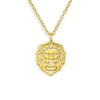L?wen Gold Halskette aus 925 Silber