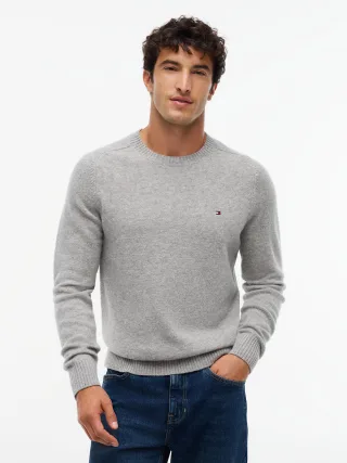 LAMBSWOOL CREW NECK Light Grey Heather - Gr. - S