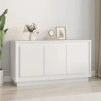 furnicato Sideboard Klassisches 102 x 35 x 55 cm Weiß aus Holzwerkstoff (1 St), Stabile Kommode mit sechs Fächern, Wandhalterung und Staubschutz