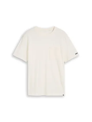 Tom Tailor - T-Shirt mit Brusttasche gardenia white - Gr. - XXL